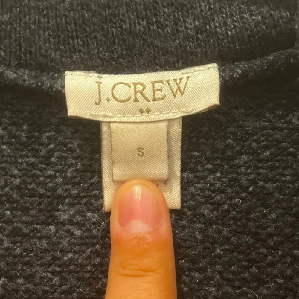 J. Crew Open Drape Charcoal Cardigan Size Small